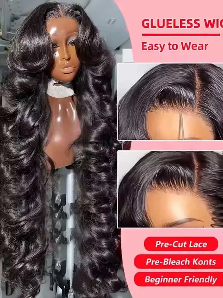 Body Wave Human Hair Glueless Wig 40 42 Inch