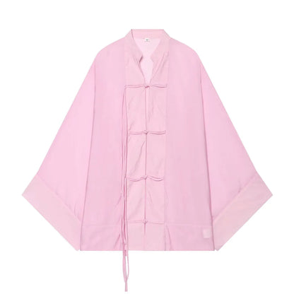Women's Yellow Long Sleeve Shirt with Knot Decoration