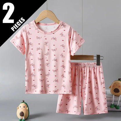Children's Summer Short Sleeve Shorts Set
