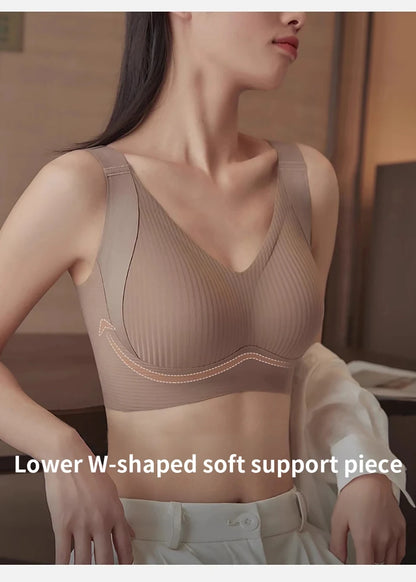 Women's Seamless Wire-Free Bra, Thin Style, Large Size