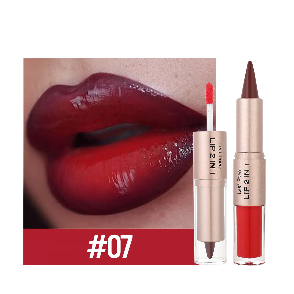 Black Brown Tapered Lip Liner and Lip Gloss Duo