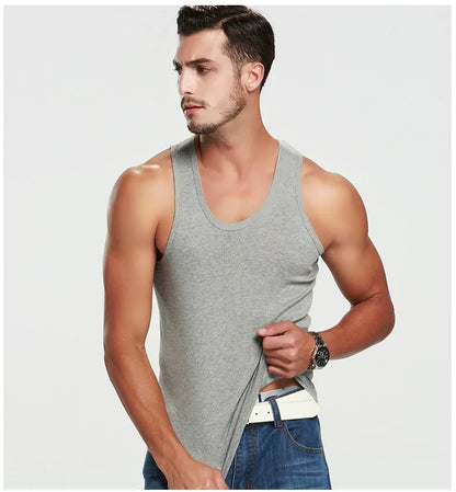 Men's Cotton Sports Skinny Vest Sleeveless Top