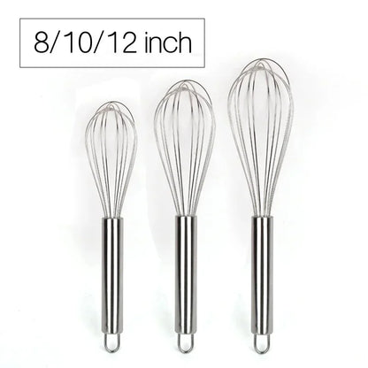 Stainless Steel Egg Stirring Balloon Whisk 6-12 Inch