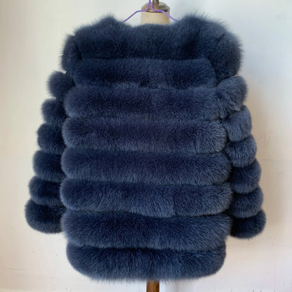 4in1 Real Fox Fur Coat for Women