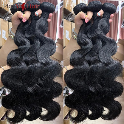 13X6 HD Lace Frontal Body Wave Human Hair Bundles