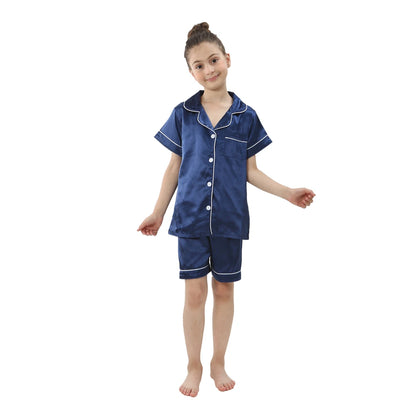 Silk Satin Pajamas Set for Kids