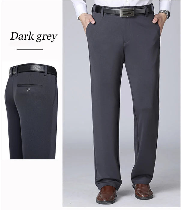 Men's Summer Casual Loose Straight Trousers Polyester