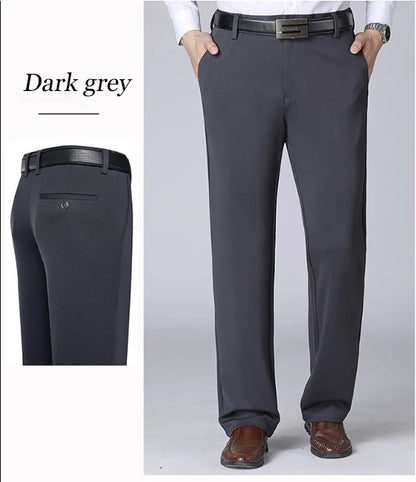 Men's Summer Casual Loose Straight Trousers Polyester