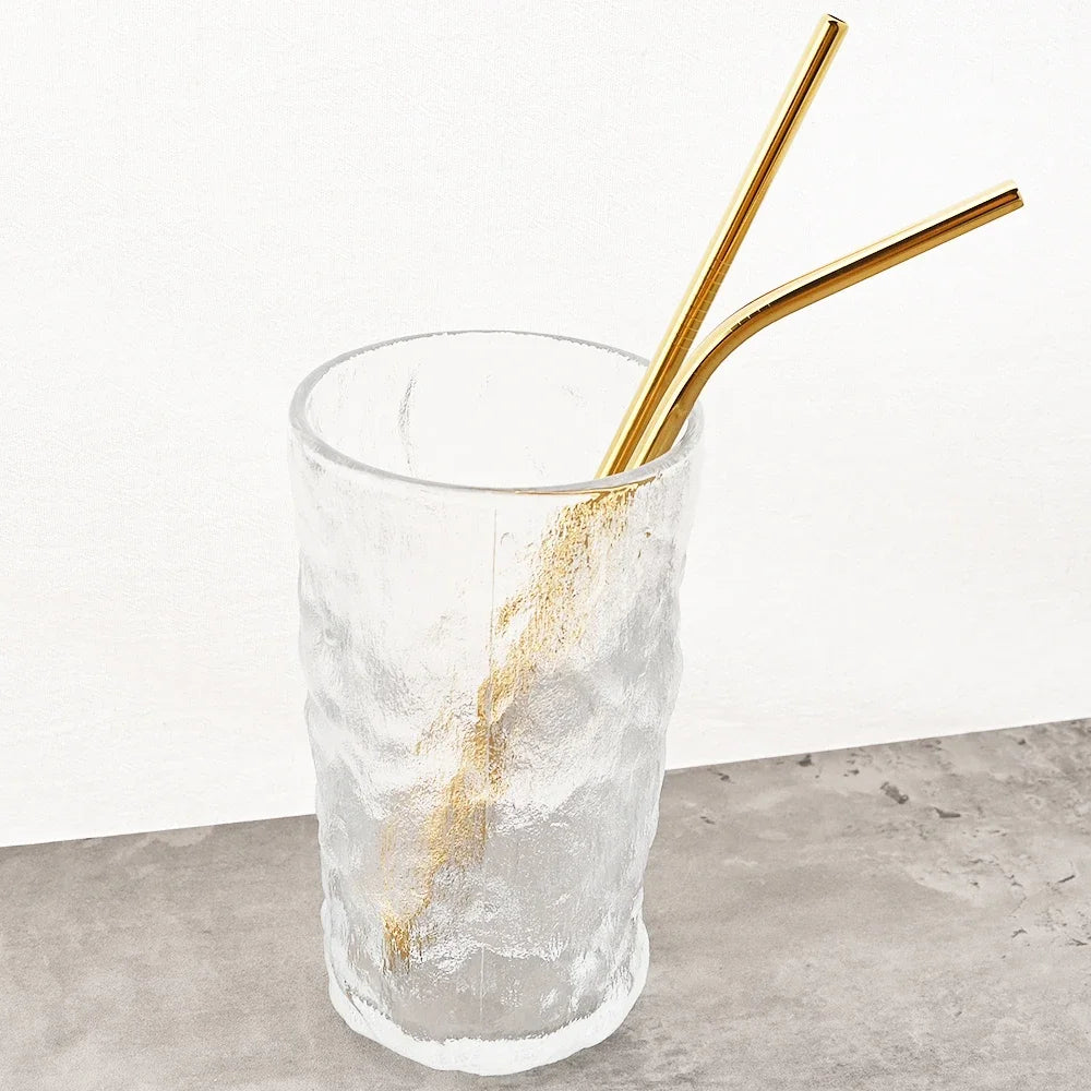 8pcs Colorful Reusable Stainless Steel Drinking Straws