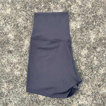 High Waist Yoga Shorts for Women in Solid Color