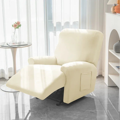 Soft Polyester Recliner Sofa Cover Solid Color