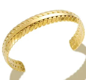Classic Gold Plated Stainless Steel Cuff Bracelet