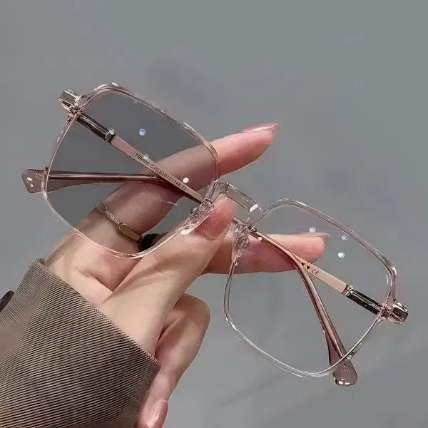 Glazzy TR Stainless Steel Square Photochromic Eyeglasses