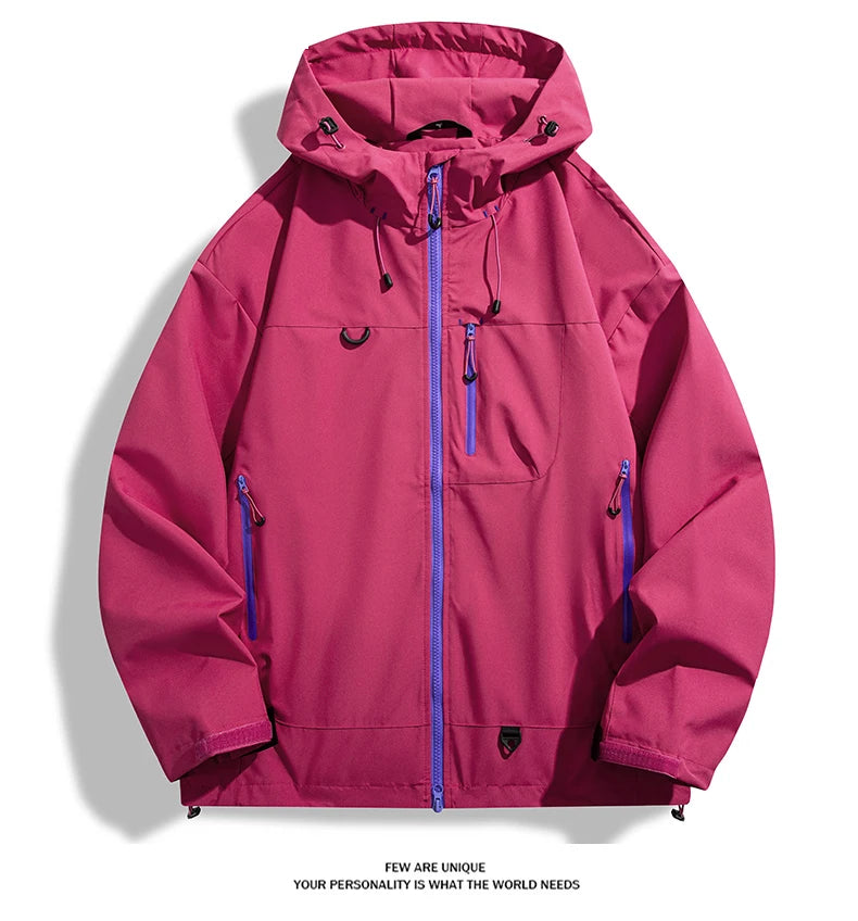 LNGXO Waterproof Windbreaker Jacket for Hiking and Camping