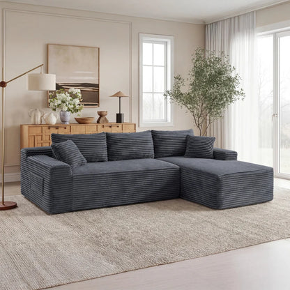 106.3 Inch Cloud Modular Sectional Sofa with L-Shape Chaise