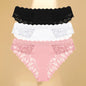 Lace Hollow Out Low-Waist Floral Briefs for Women