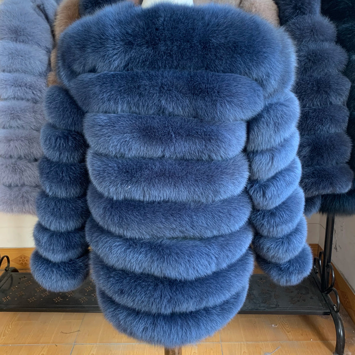 4in1 Real Fox Fur Coat for Women