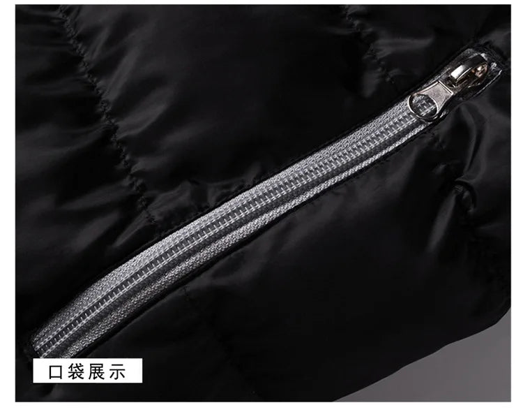 Men's Casual Printed Cotton Parka Jacket