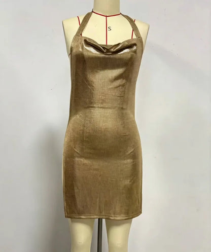 V Neck Sequin Cami Mini Dress for Women Party