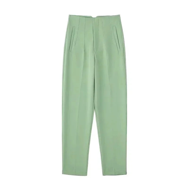 High Waist Pencil Pants for Women in Black and Pink