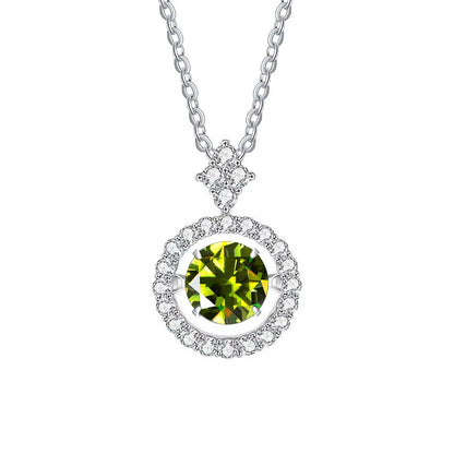 Moissanite Pendant Necklace for Women in Sterling Silver