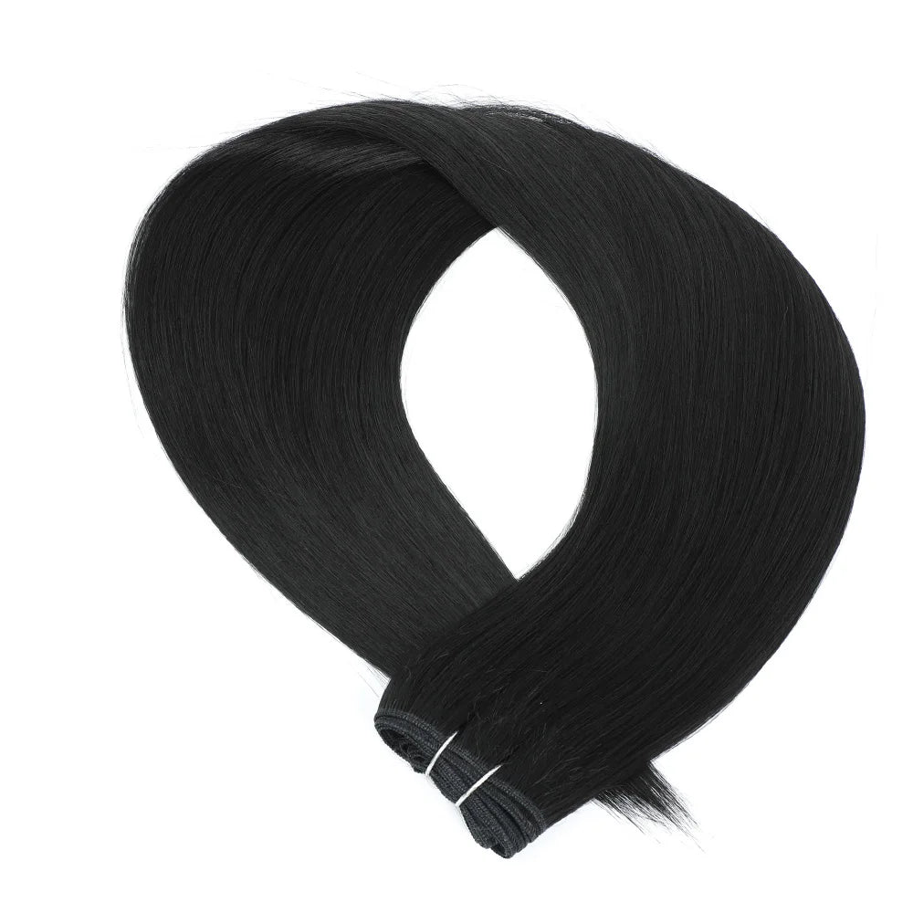 30 Inch Bone Straight Synthetic Hair Bundles Piano Blonde Ombre