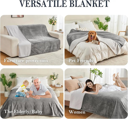 Waterproof Flannel Blanket for Bed and Couch