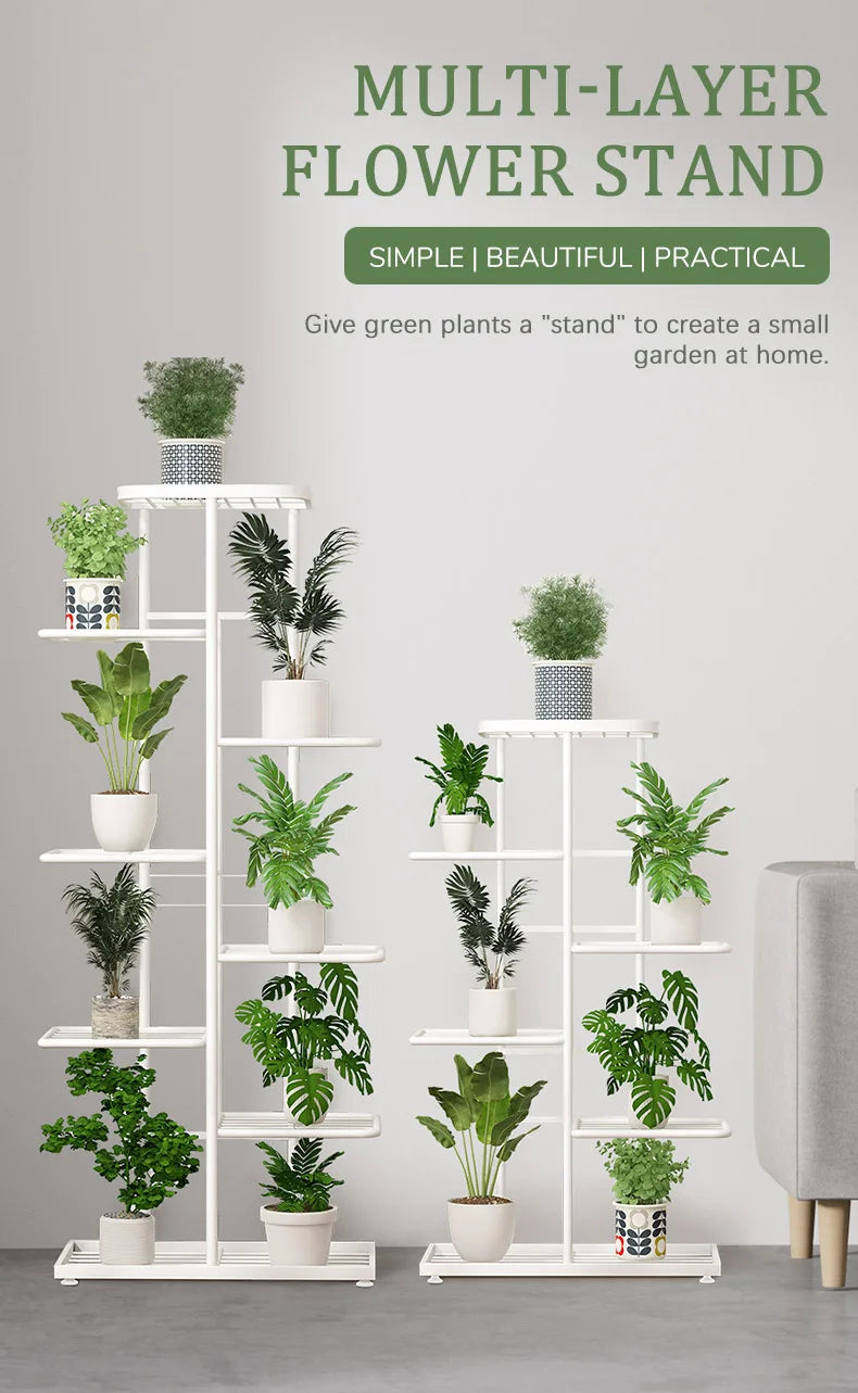 Iron Plant Stand Organizer with 6 Layers for Flowers