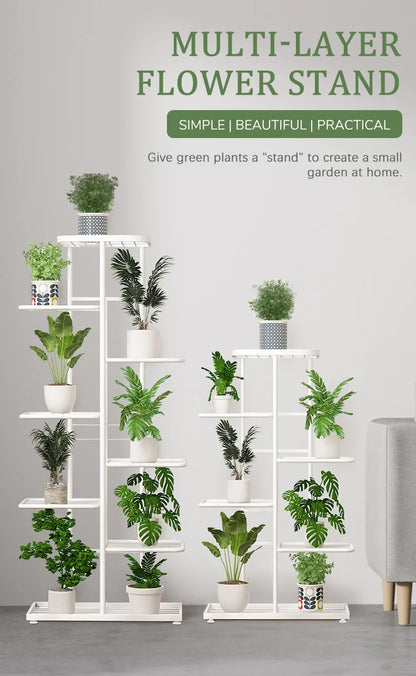 Iron Plant Stand Organizer with 6 Layers for Flowers