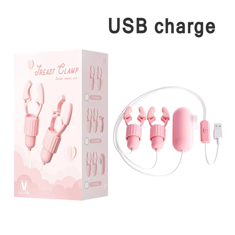 Vibrating Suction Nipple Clamps for Women