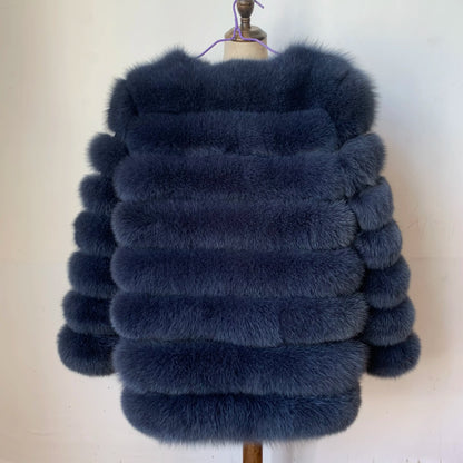 4in1 Real Fox Fur Coat for Women