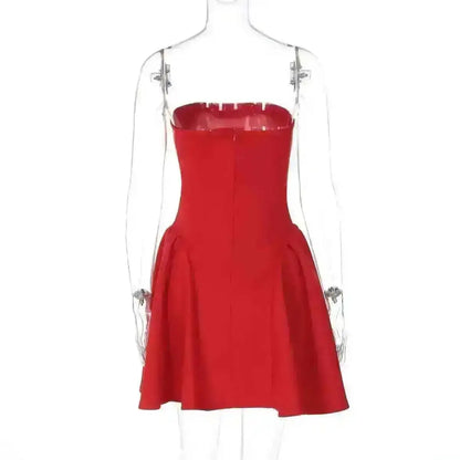 Avrilyaan Off Shoulder Backless A-line Mini Dress
