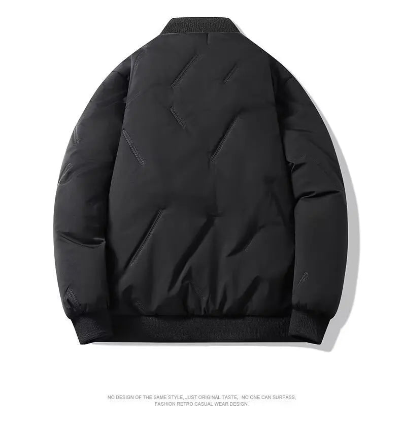 Men's Casual Cotton Baseball Jacket for Autumn and Winter