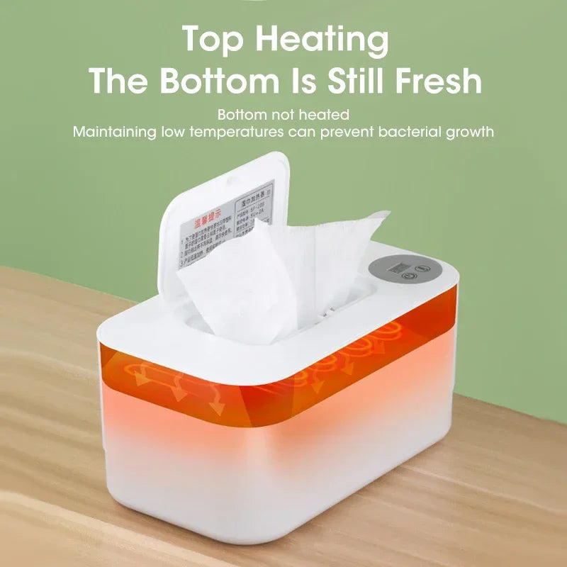 Baby Wipe Warmer with LED Display Portable USB Charge