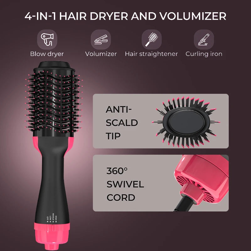 LISAPRO 2 In 1 Hair Dryer and Volumizer Hot Air Brush