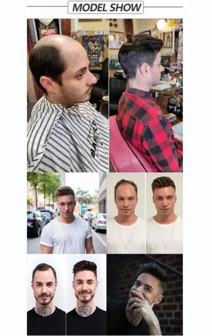 Fine Mono Toupee for Men Natural Black Human Hair