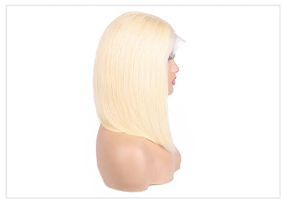 613 Blonde Bob Human Hair Lace Frontal Wig
