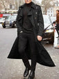 Men's Thin Trench Coat with Epaulets for Spring