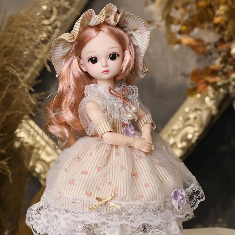 Plastic 30cm Movable Joint Doll with Music for Kids