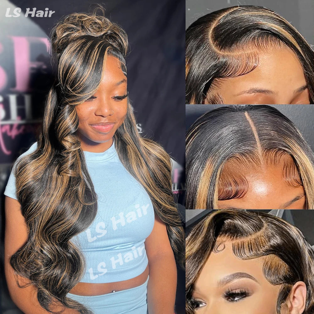 32 Inch Body Wave 1B/27 Highlight Lace Frontal Wig