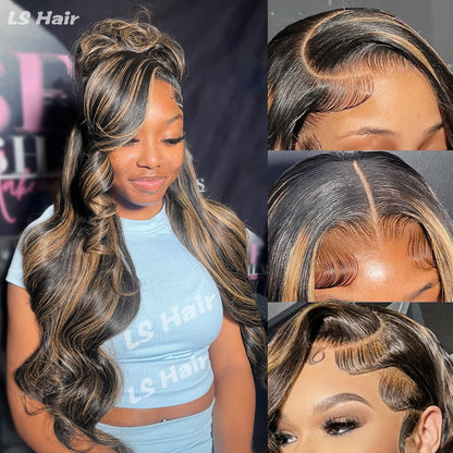 32 Inch Body Wave 1B/27 Highlight Lace Frontal Wig