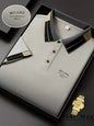 Men's Summer Casual Polo Shirt with Horse Embroidery