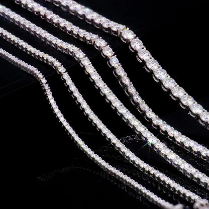 Moissanite Tennis Bracelet 925 Sterling Silver 18K Gold