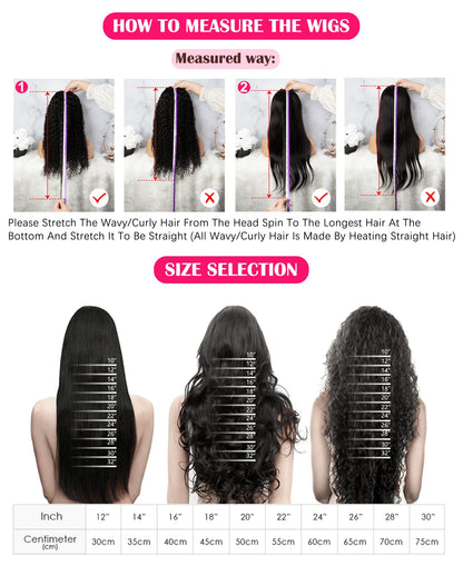 13x6 HD Lace Frontal Wig Human Hair Body Wave Natural Black