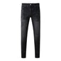 Men's Retro Wash Low Rise Elastic Skinny Denim Jeans