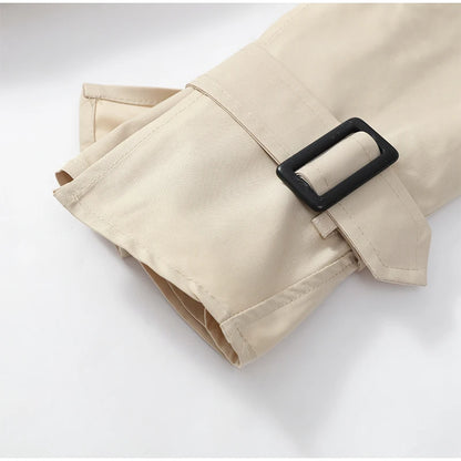 Women's Windproof Trench Coat Loose Fit Overcoat