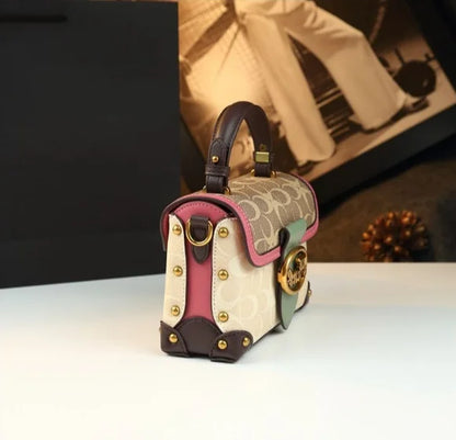 Stylish PU Box Bag for Women with Sequined Design