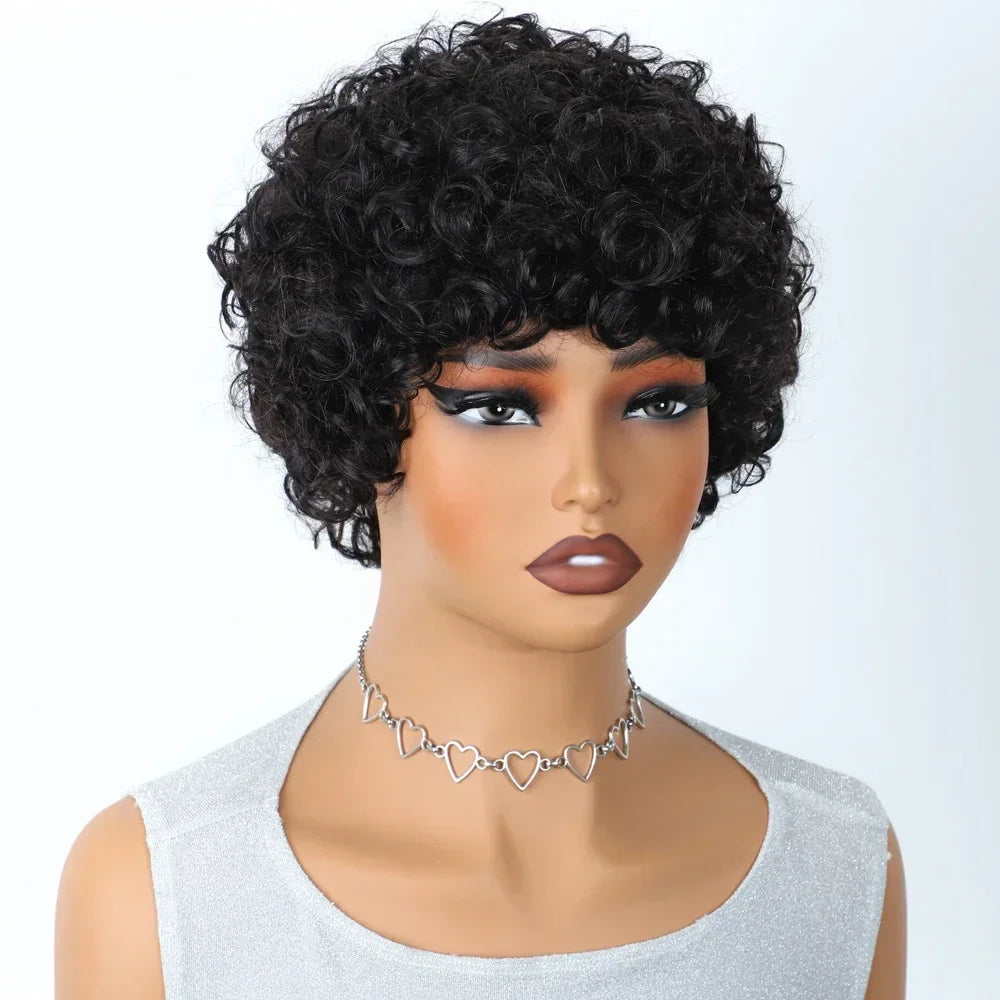 Brazilian Afro Puff Pixie Bob Wig 99J Natural Brown