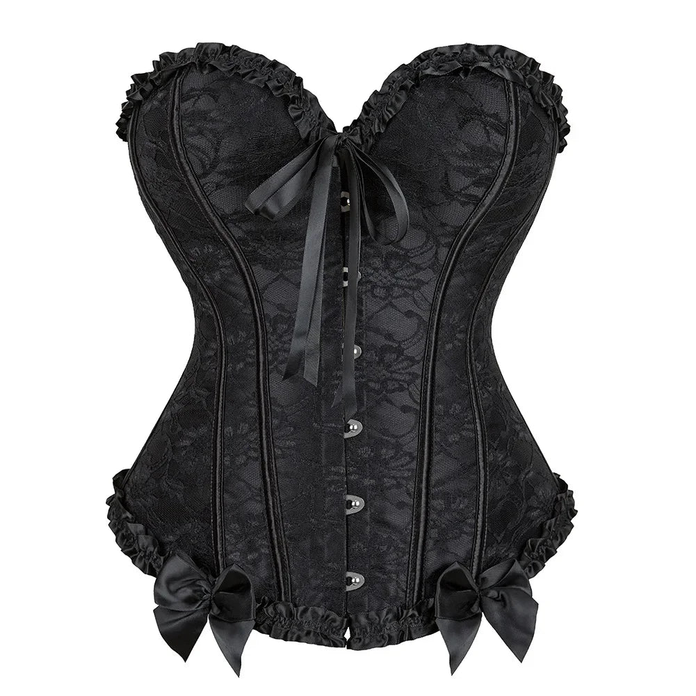 Gothic Lace Up Corset Shapewear for Women
