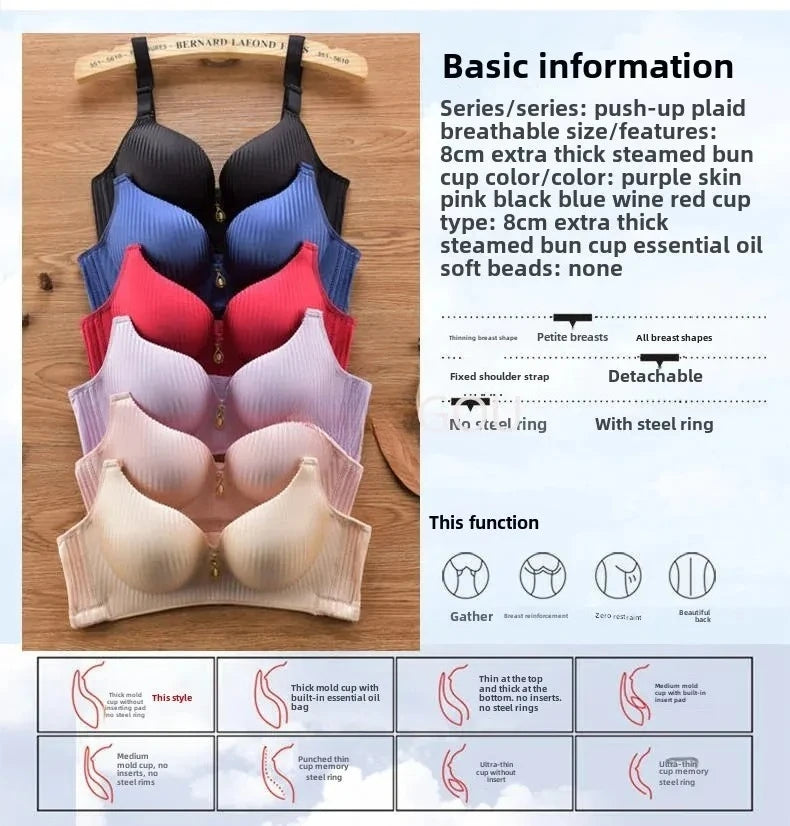 8cm Thickened Wireless Push Up Bra for Women